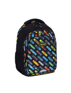Rucsac baieti, 3 compartimente, skateboard, ASTRA Head - Img 2