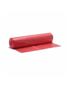 Saci menajeri 240 L, LDPE, rosu, 10 buc/rola
