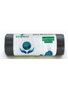 Saci menajeri cu snur, ECOFRIEND, 35 L, 15 buc/rola