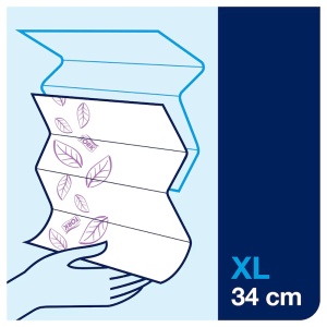Servetele dispenser in W, 34x21.2 cm, 2 straturi, 100 buc/set, 21 seturi/bax, TORK Xpress Multifold Extra Soft H2 - Img 2