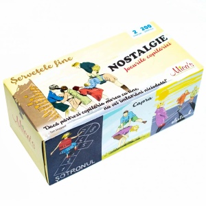 Servetele faciale albe, 2 straturi, 200 bucati/cutie, MICA'S