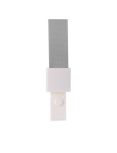 Snur textil pentru ecuson 1.5 cm, capsa plastic, 12 buc/set, gri, DELI - Img 3