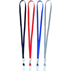 Snur textil pentru ecuson 1 cm, capsa plastic, 20 buc/set, DELI 5764
