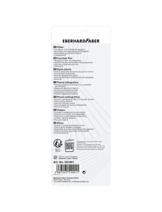 Stilou scolar + pic + rezerve, corp alb-negru, NXT Eberhard Faber - Img 3