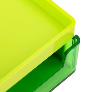 Suport accesorii birou, 4 compartimente, verde, DELI Rio - Img 3