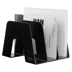 Suport vertical cu 3 compartimente, negru, HAN Sorter - Img 2