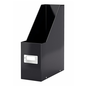 Suport vertical din carton laminat, cataloage, negru, LEITZ WOW