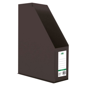 Suport vertical pentru cataloage, A4, carton laminat, 90mm, negru, D.RECT