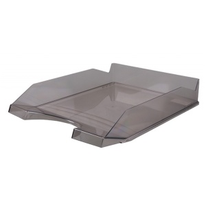 Tavita documente, plastic, fumuriu, Office Products