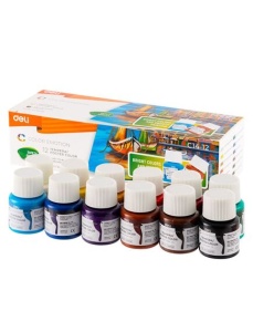 Tempera acuarele 25 ml, 12 tuburi/set, Color Emotion DELI