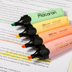 Textmarker pastel DELI Macaron, 4 buc/set - Img 2