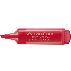 Textmarker super-fluorescent, varf 1-5 mm, rosu, 1546 FABER-CASTELL