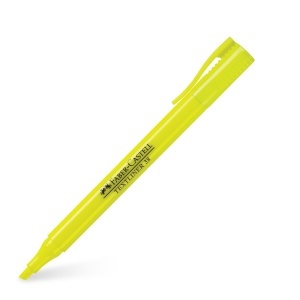 Textmarker, varf tesit 1-4 mm, galben, FABER-CASTELL 38