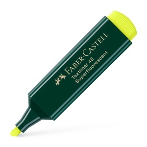 Textmarker, varf tesit 1-5 mm, galben, FABER-CASTELL 1548 - Img 2