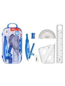 Trusa geometrie 7 piese DELI EG3020 - Img 3