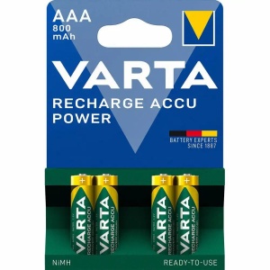 Acumulatori Ni-Mh 800 mAh VARTA Rechargeable R3/AAA, 4 buc/set