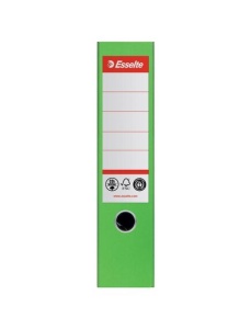 Biblioraft A4 carton reciclat, 7.5 cm, verde, ESSELTE NO. 1 Power - Img 3