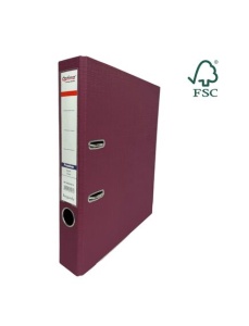 Biblioraft A4 plastifiat interior-exterior, 5 cm, visiniu, OPTIMA - Img 1