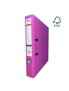 Biblioraft A4 plastifiat PP, 5 cm, roz, OPTIMA Classic