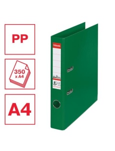 Biblioraft A4 plastifiat PP/PP, 5 cm, verde, ESSELTE NO. 1 Power - Img 3