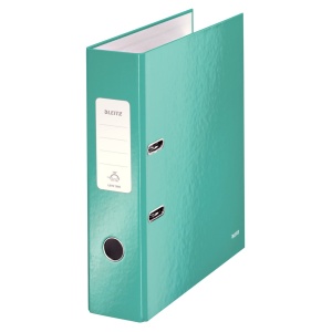 Biblioraft carton laminat, A4, 8 cm, turcoaz, LEITZ WOW 180