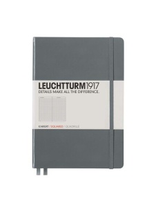 Caiet cu elastic A5, 125 file, matematica LEUCHTTURM1917 - Antracit