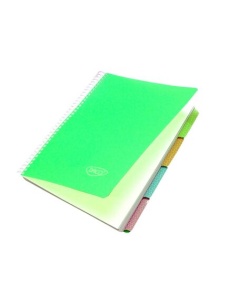Caiet cu spirala A4, 200 file, 5 separatoare, coperta plastic, DACO - Img 8