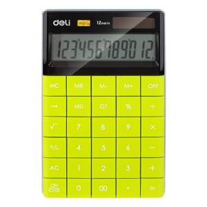 Calculator de birou cu 12 digiti, verde, DELI 1589 - Img 2