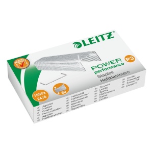 Capse 24/6, 1000 buc/cutie, LEITZ Power Performance P3