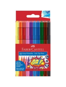 Carioci 10 culori/set Grip FABER-CASTELL