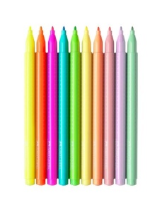 Carioci 10 culori/set, pastel si neon, Grip FABER-CASTELL Grip - Img 3