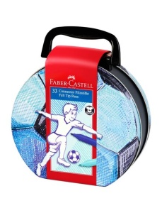 Carioci cu clip FABER-CASTELL Connector Gentuta, 33 culori/set