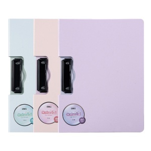 Clipboard dublu plastic, A4, DELI Colorful - Img 1