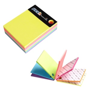 Cub notes autoadeziv 101x76 mm, 280 file, 7 culori neon STICK'N