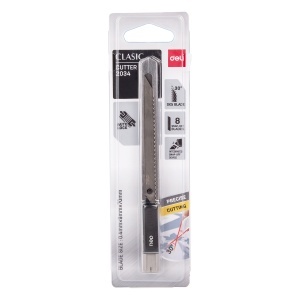 Cutter mic 9 mm, sina metalica DELI 2034