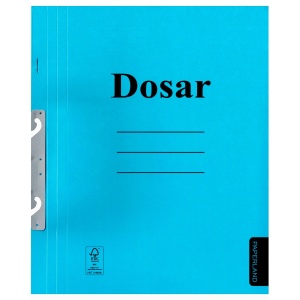 Dosar carton incopciat 1/1, 300 g/mp, 50 buc/set, albastru, PAPERLAND