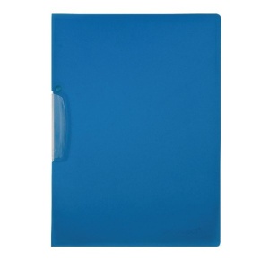 Dosar plastic, cu clema pivotanta, albastru, Q-CONNECT