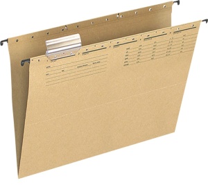 Dosar suspendat, cu eticheta, A4, kraft, Q-CONNECT