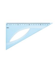 Echer 18 cm, 60 grade, albastru, DELI H15