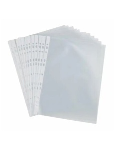 File protectie cristal, A4, 50 microni, 100 buc/set