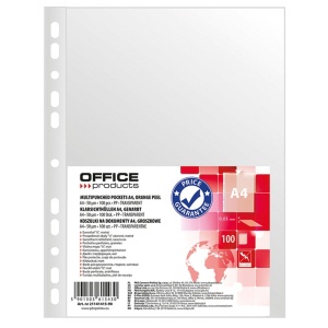 File protectie transparente, A4, 50 microni, 100 buc/set, OFFICE PRODUCTS