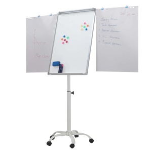 Flipchart magnetic mobil 70x100 cm, cu brate laterale