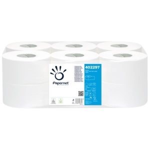Hartie igienica mini jumbo PAPERNET 402297, 2 straturi, 140 m/rola, 12 role/set