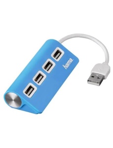 Hub USB HAMA 12179, USB 2.0, albastru - Img 3