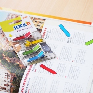 Index autoadeziv sageata 45x12 mm, 5 culori x 30 file/set, cu dispencer, STICK'N - Img 2