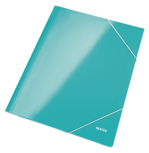 Mapa de carton, cu elastic, A4, turcoaz, LEITZ WOW