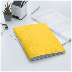 Mapa de prezentare cu 40 folii, A4, galben, coperta flexibila, LEITZ WOW - Img 3