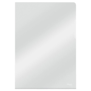Mapa documente plastic, deschidere in L, 150 microni, A4, 25/set, transparent, ESSELTE