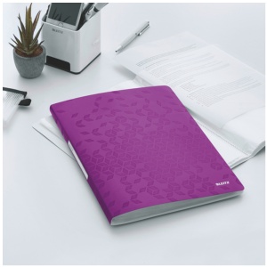 Mapa prezentare cu 20 folii, A4, mov, coperta flexibila, LEITZ WOW - Img 3