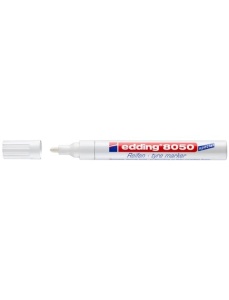 Marker cu vopsea pentru anvelope, 2-4 mm, alb, EDDING 8050 - Img 2